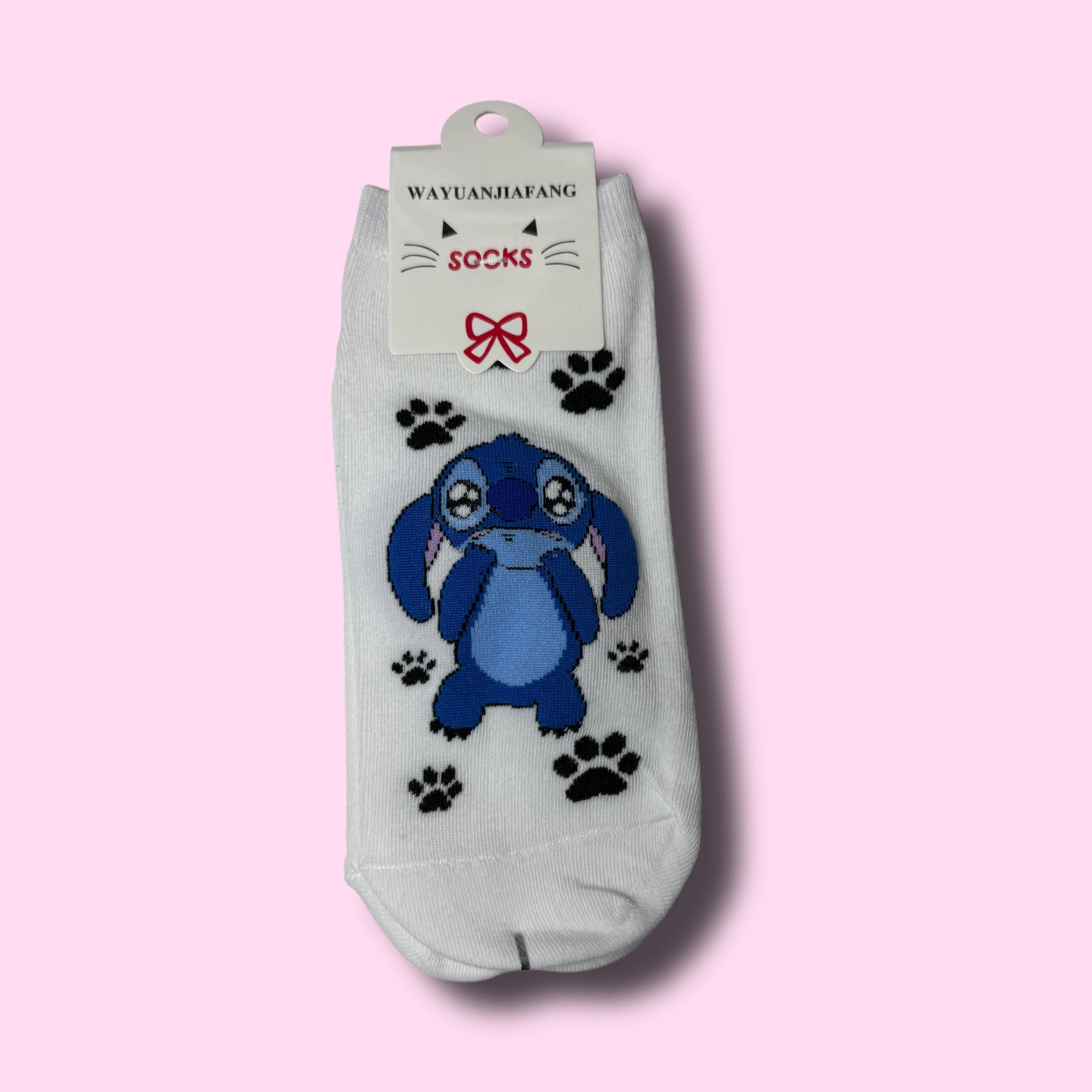 Blue Bestie Socks-white