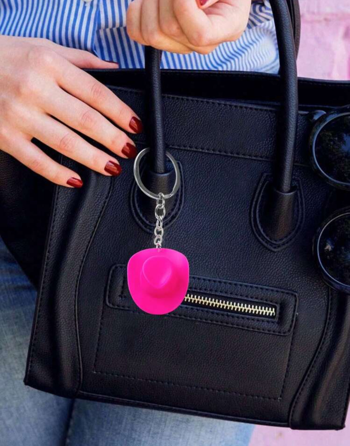 Cowgirl Hat Keychain