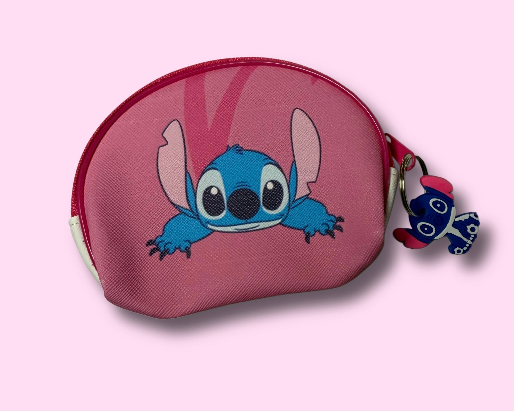 Blue bestie coin bag- pink