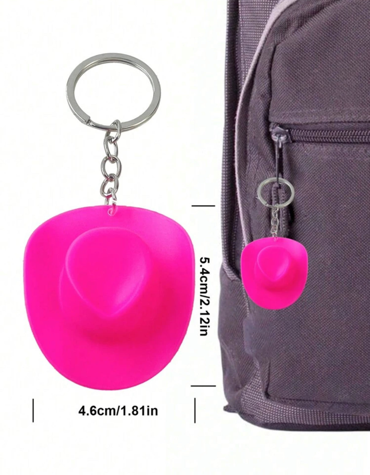 Cowgirl Hat Keychain